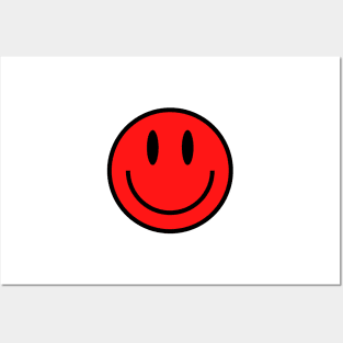 Smiley Face in Red Posters and Art